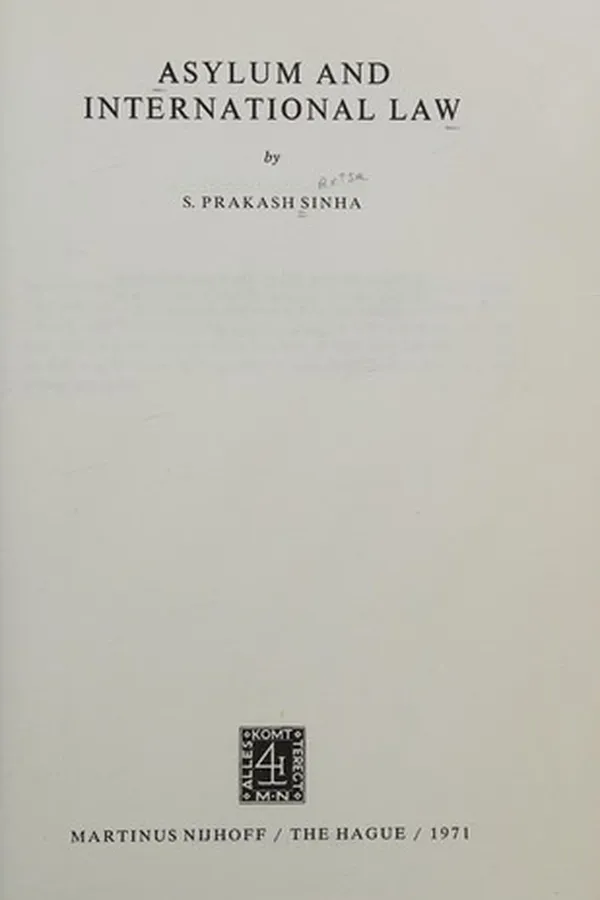 Capa de Asylum and International Law