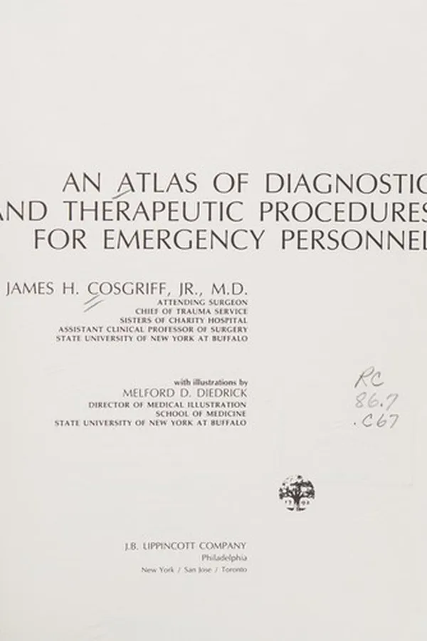 Capa de An atlas of diagnostic and therapeutic procedures for emergency personnel