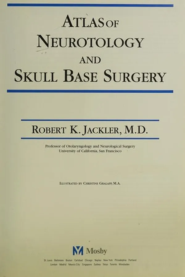 Capa de Atlas of Neurotology and Skull Base Surgery