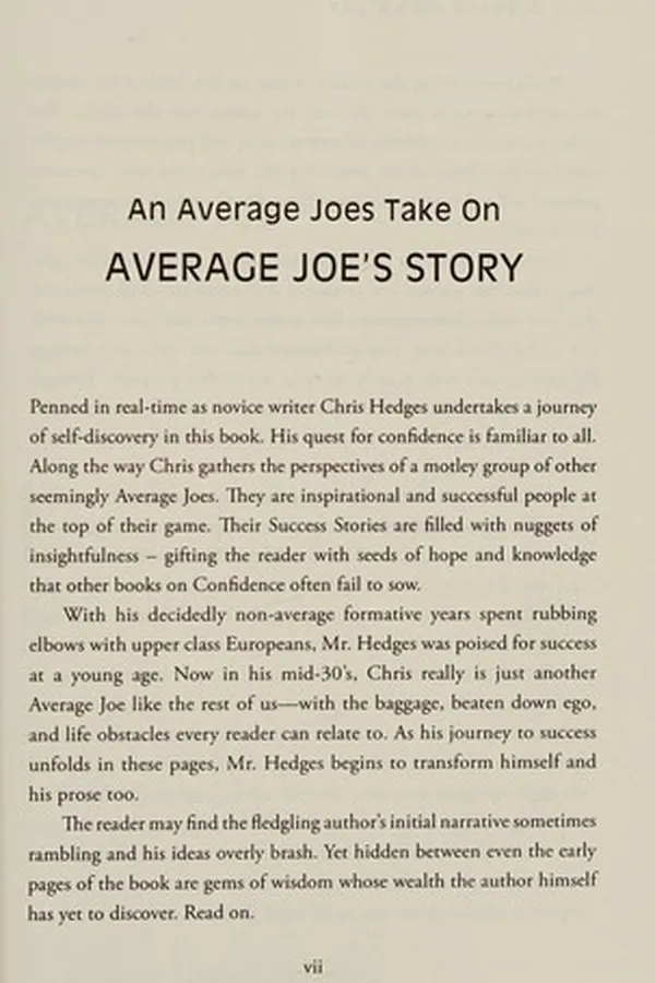 Capa de Average Joe's Story