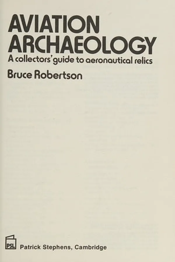 Cover of Aviation archaeology