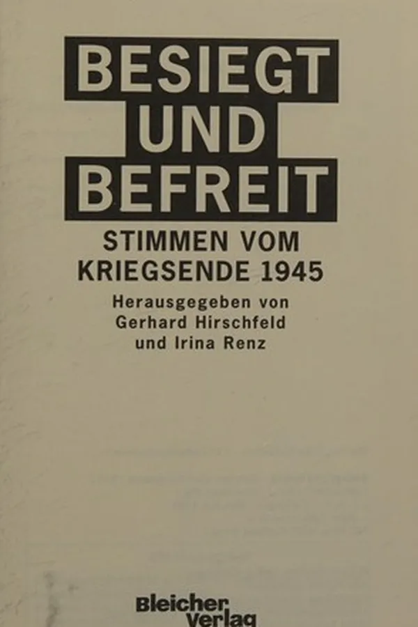 Capa de Besiegt und befreit
