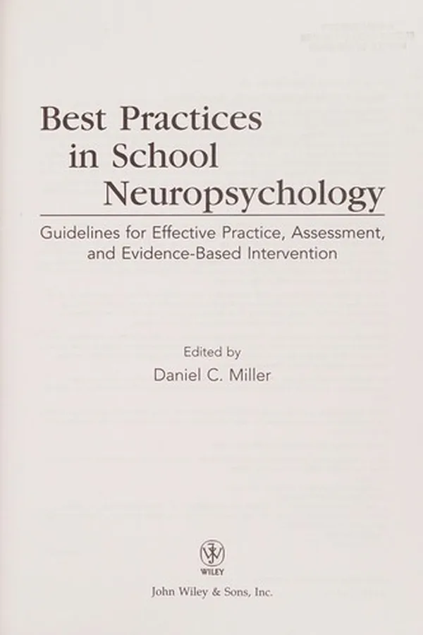 Capa de Best practices in school neuropsychology