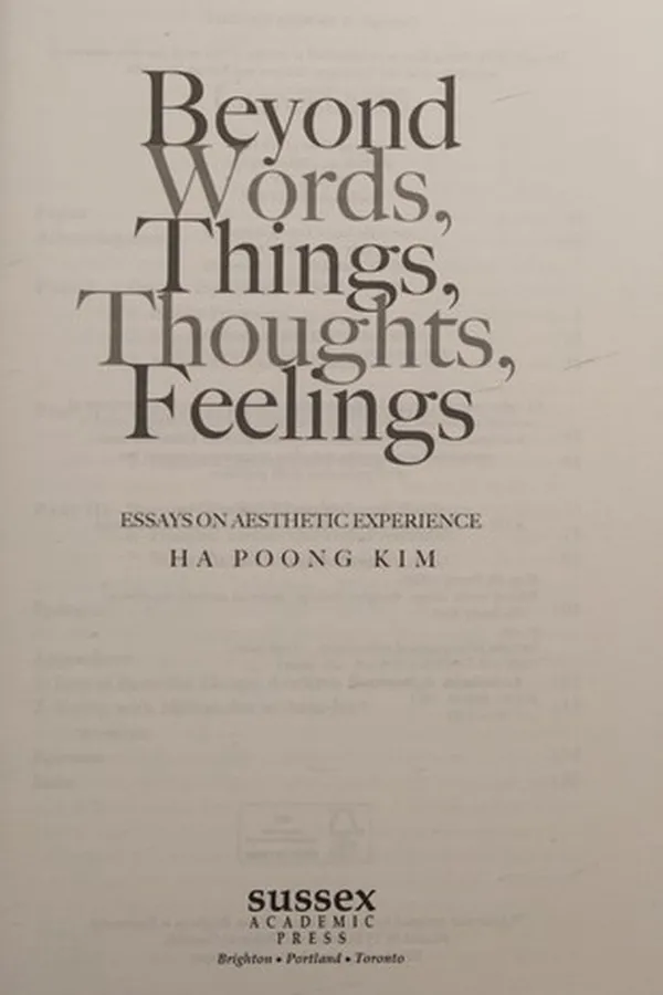 Capa de Beyond words, things, thoughts, feelings