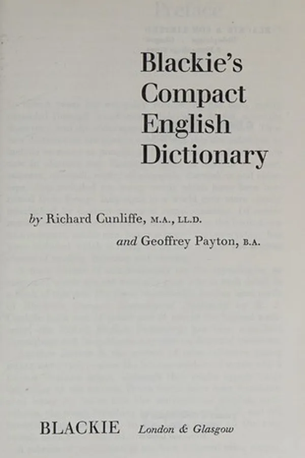 Capa de Blackie's compact English dictionary