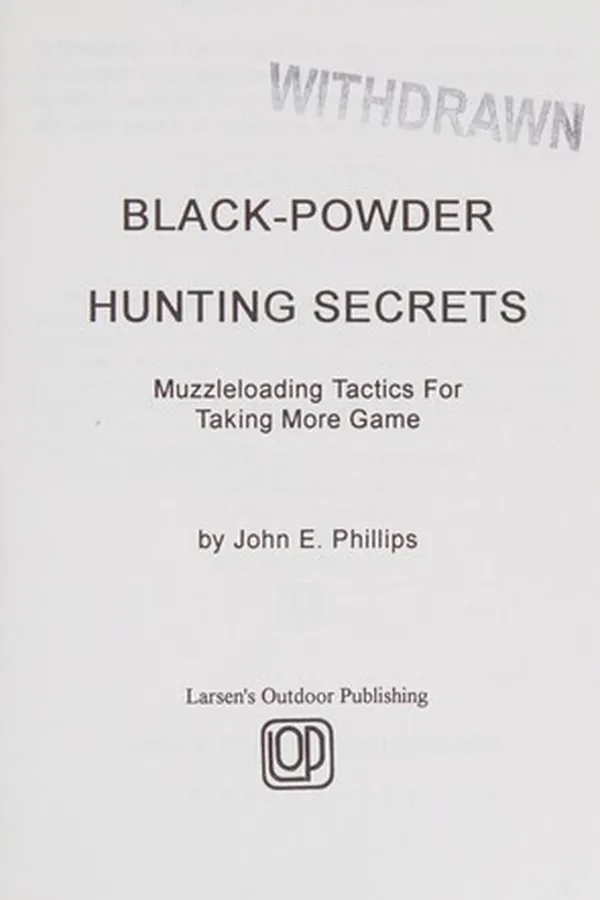 Capa de Black-powder hunting secrets
