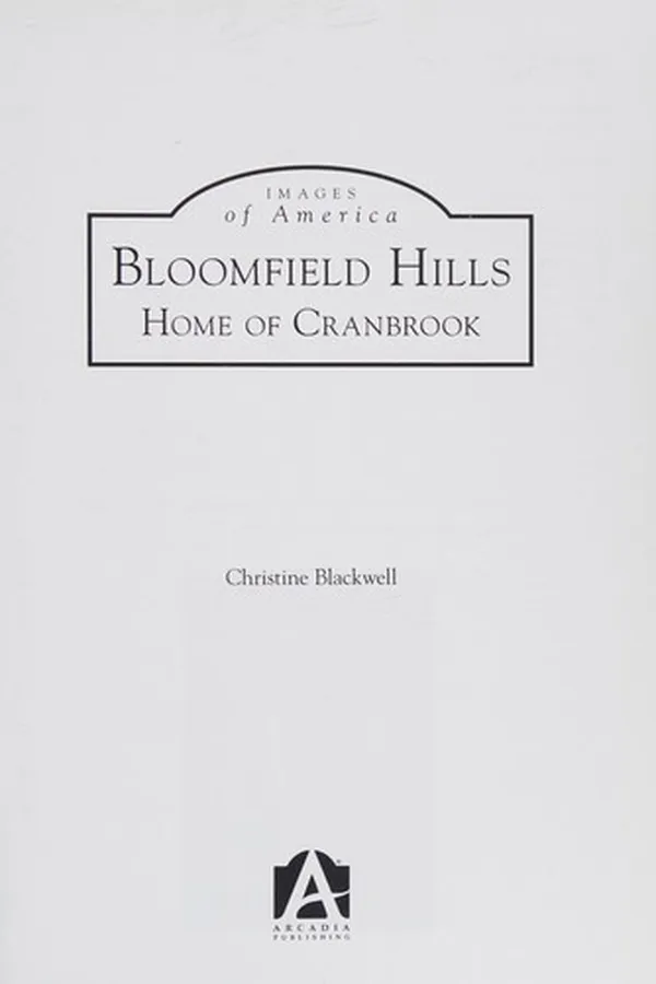 Capa de Bloomfield Hills