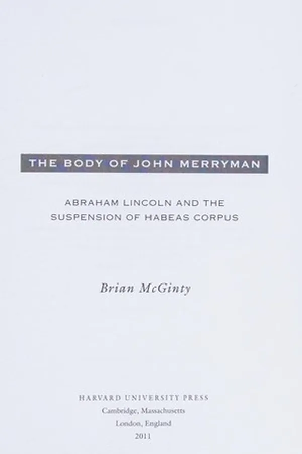 Capa de The body of John Merryman