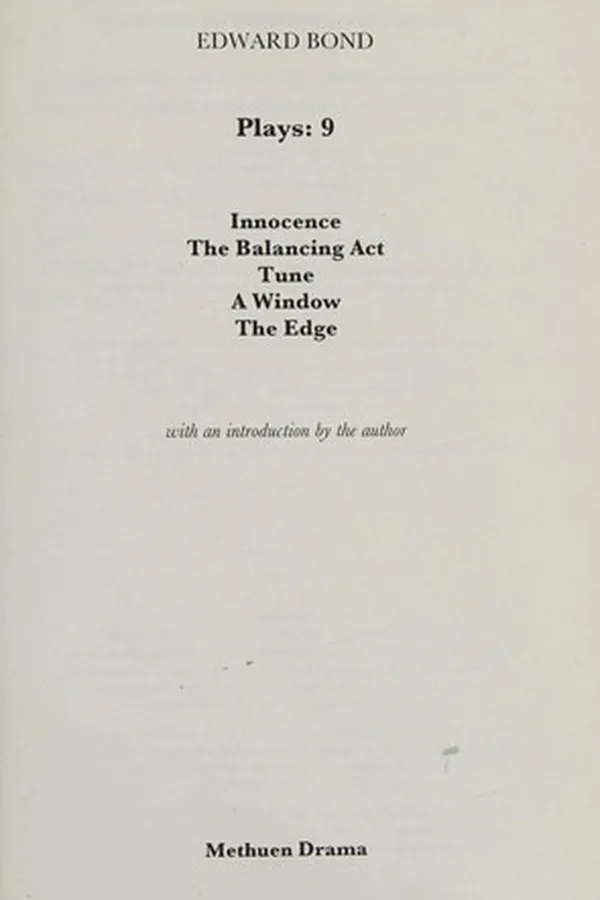 Cover of Plays: 9