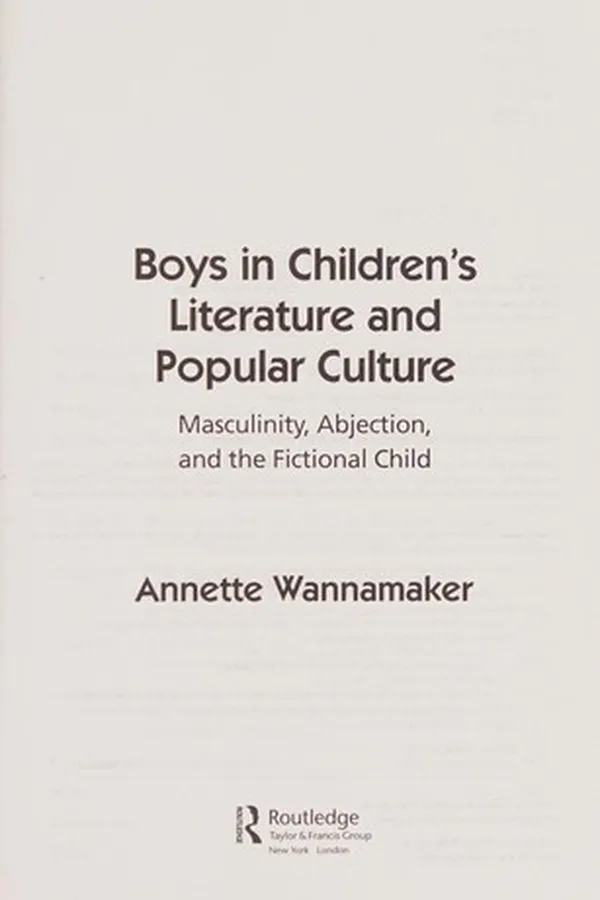 Capa de Boys in children's literature and popular culture