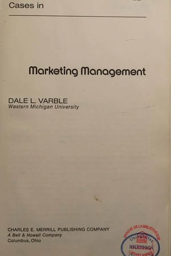 Capa de Cases in marketing management
