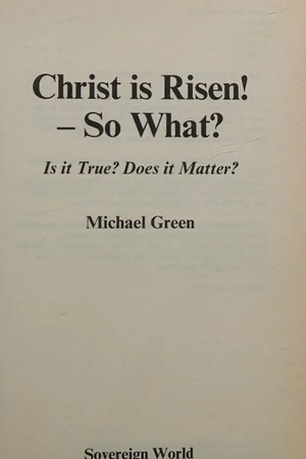 Capa de Christ is risen! - so what?