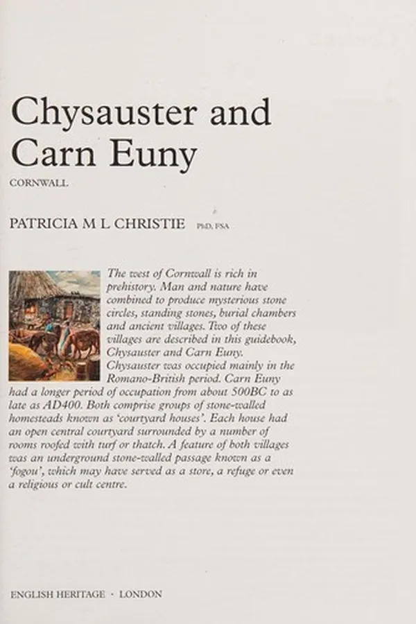 Capa de Chysauster and Carn Euny, Cornwall