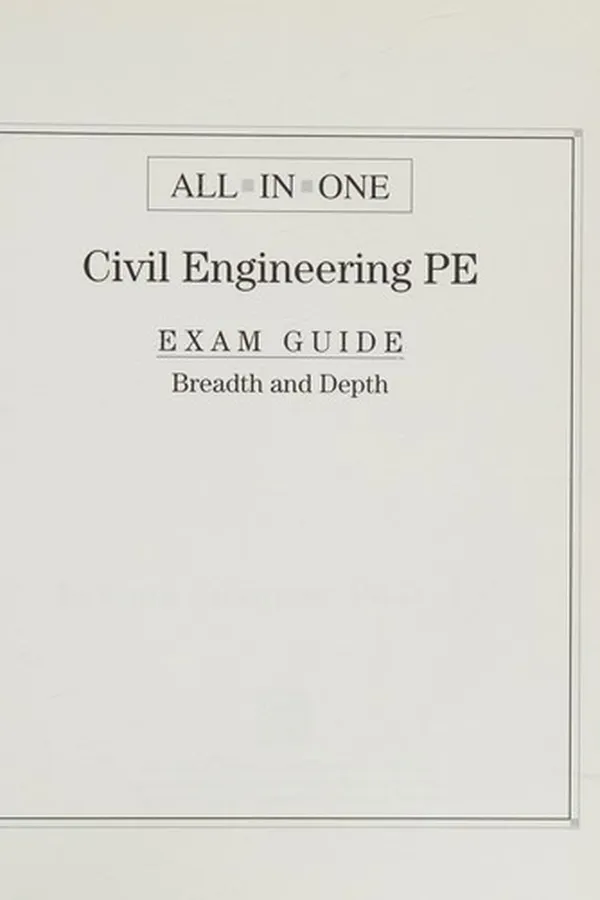 Cover of Civil engineering PE exam guide