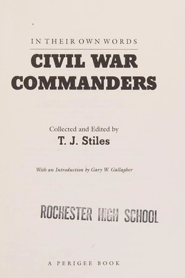 Capa de Civil War commanders