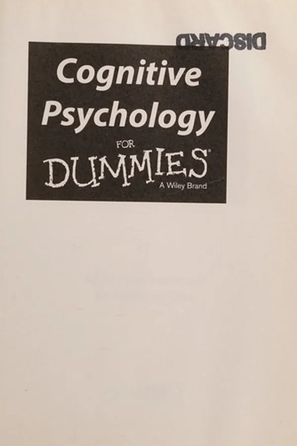 Capa de Cognitive psychology for dummies