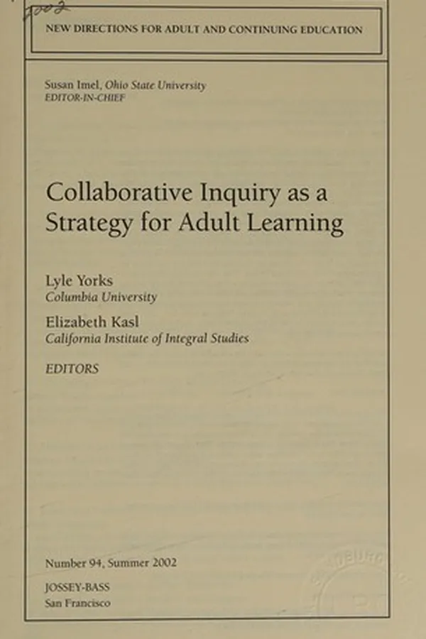 Capa de Collaborative inquiry as a strategy for adult learning