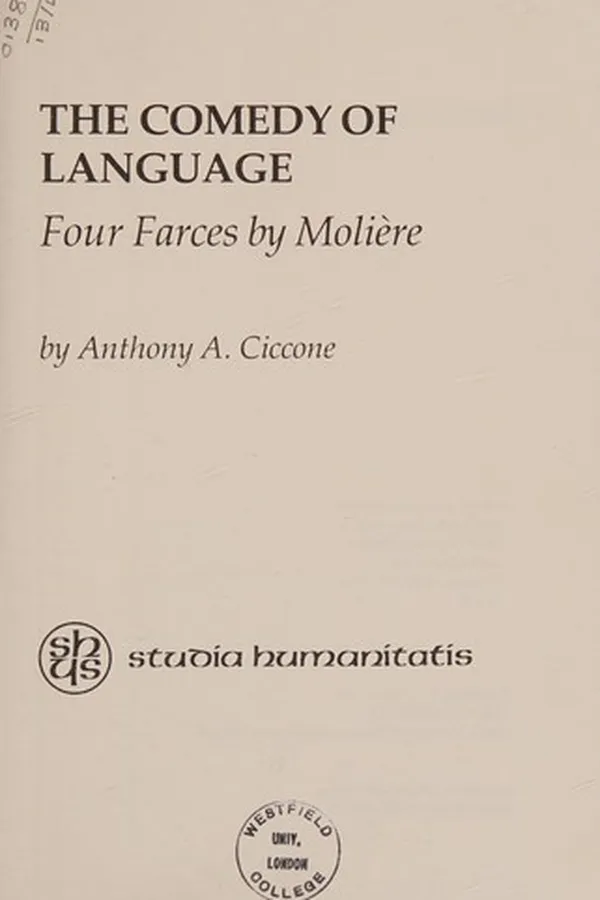 Capa de The comedy of language