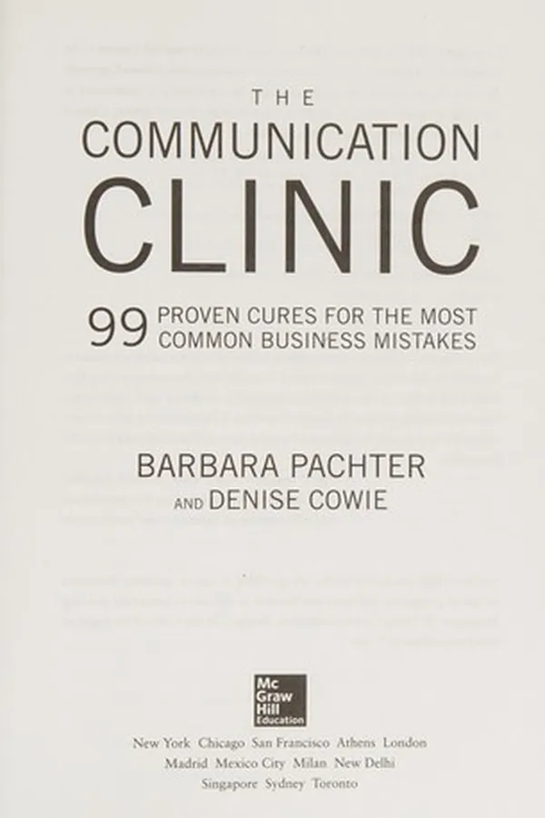 Capa de The communication clinic