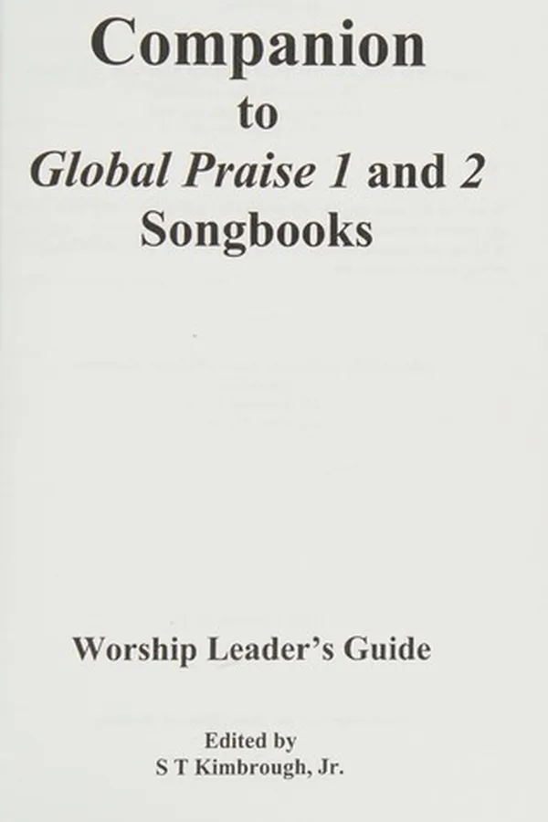Capa de Companion to Global Praise 1 & 2, Worship Leader's Guide