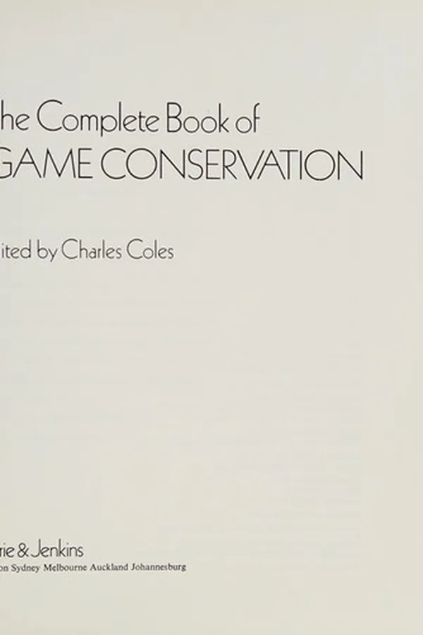Capa de The complete book of game conservation