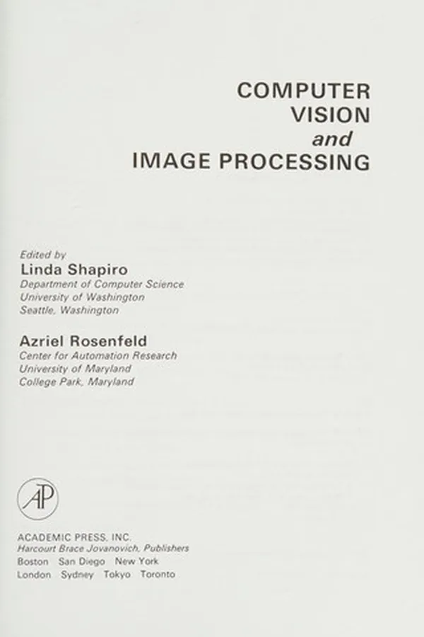 Cover of Computer vision and image processing