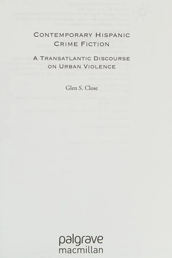 Capa de Contemporary Hispanic crime fiction