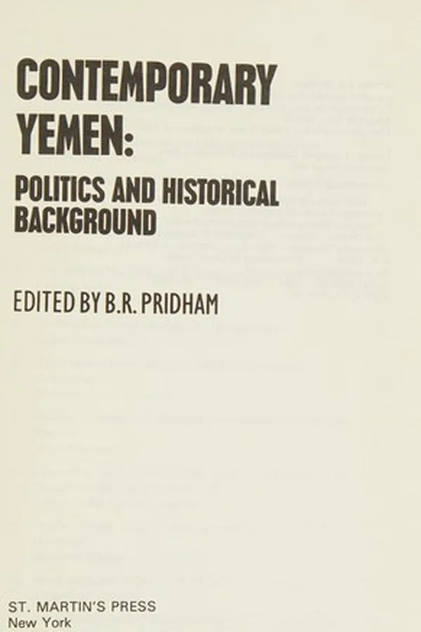 Capa de Contemporary Yemen