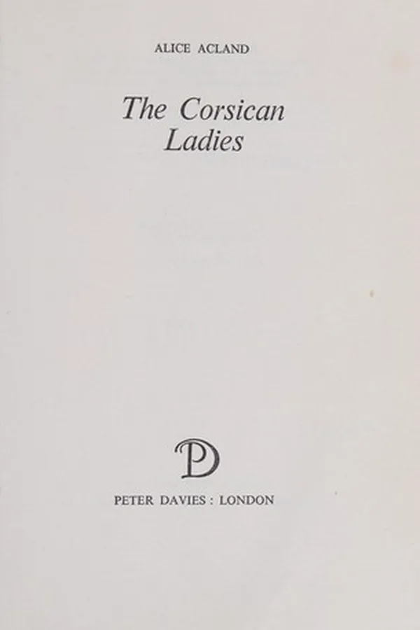 Capa de The Corsican ladies