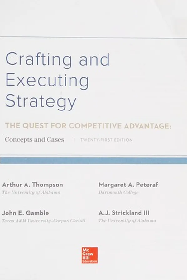 Capa de Crafting and Executing Strategy : The Quest for Competitive Advantage