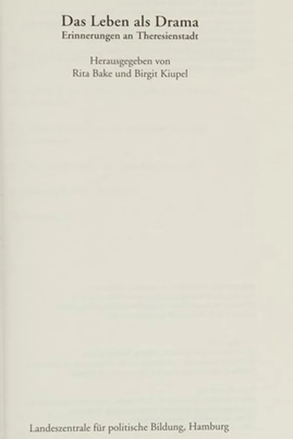 Capa de Das Leben als Drama