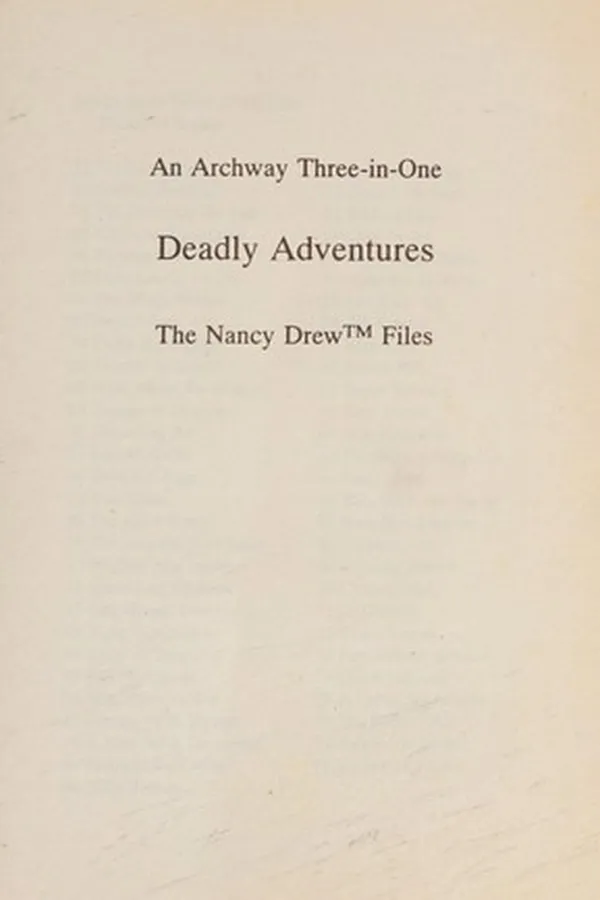 Capa de Deadly adventures (Recipe for Murder / Fatal Attraction / Till Death Us Do Part)