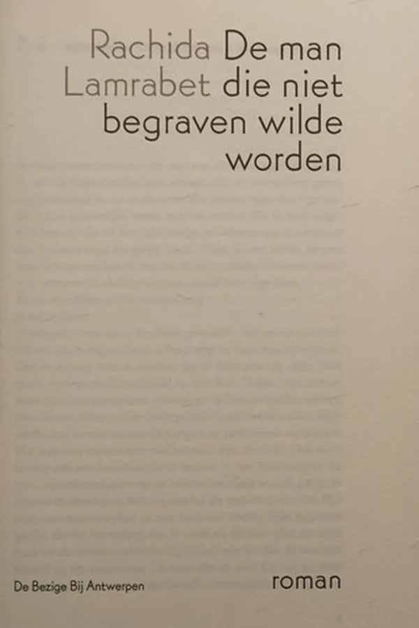 Capa de De man die niet begraven wilde worden
