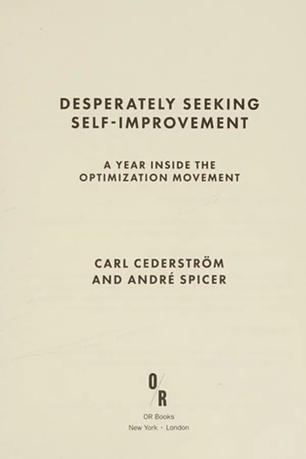 Cover of Desperately seeking self-improvement