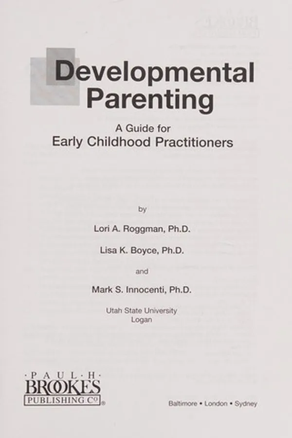 Cover of Developmental parenting