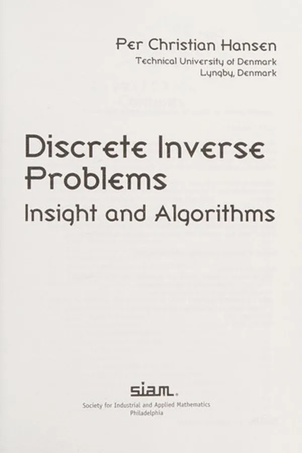 Capa de Discrete inverse problems