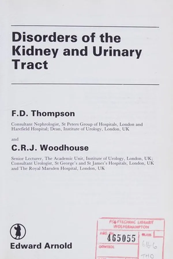 Capa de Disorders of the Kidney and Urinary Tract (Physiological Principles in Medicine)