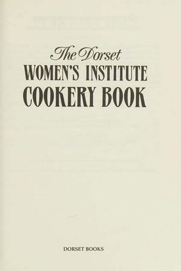 Capa de The Dorset Women's Institute Cookery Book