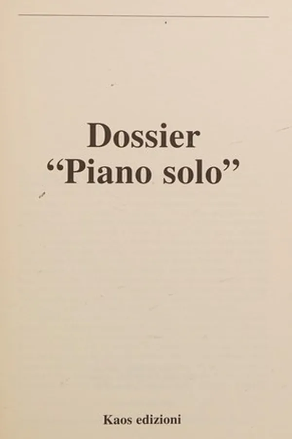 Capa de Dossier "piano solo"