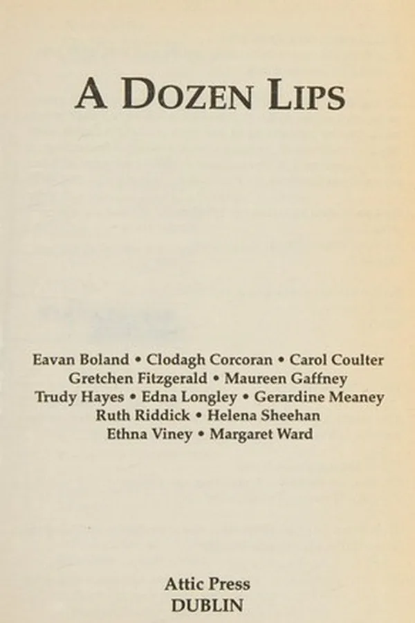 Capa de A dozen lips