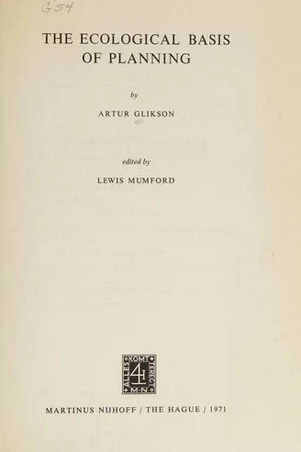 Capa de The ecological basis of planning