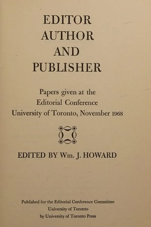 Capa de Editor, author and publisher
