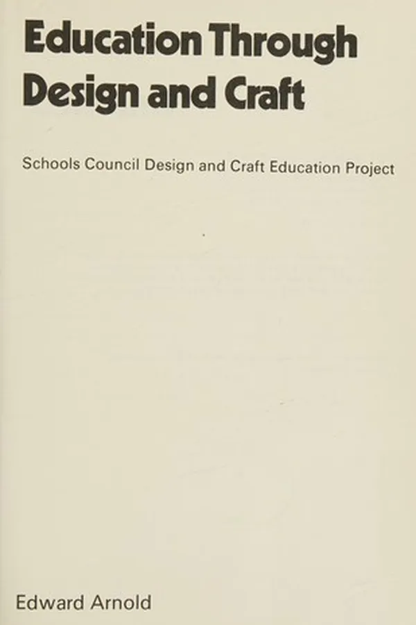 Capa de Education Through Design and Craft