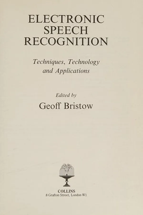 Capa de Electronic speech recognition