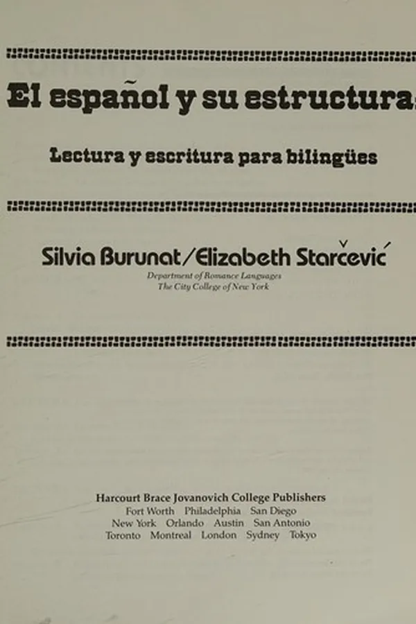 Capa de El español y su estructura