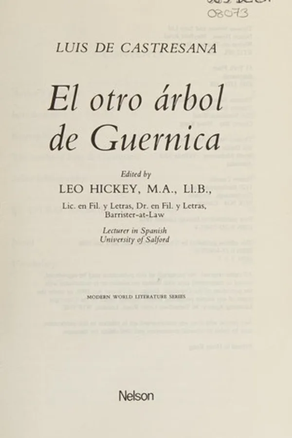 Capa de El otro árbol deGuernica