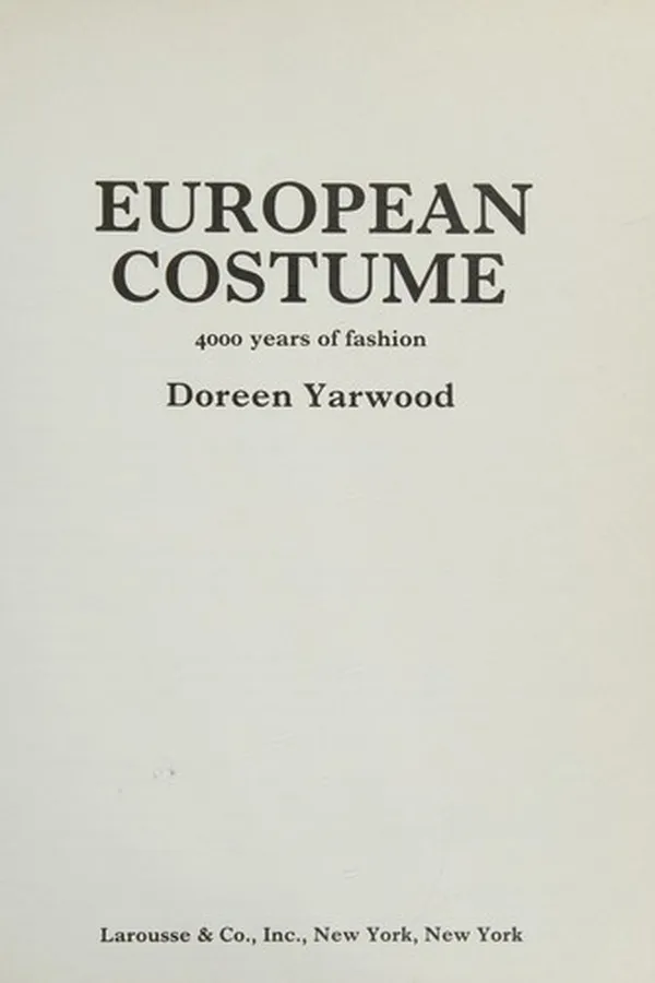 Capa de European costume