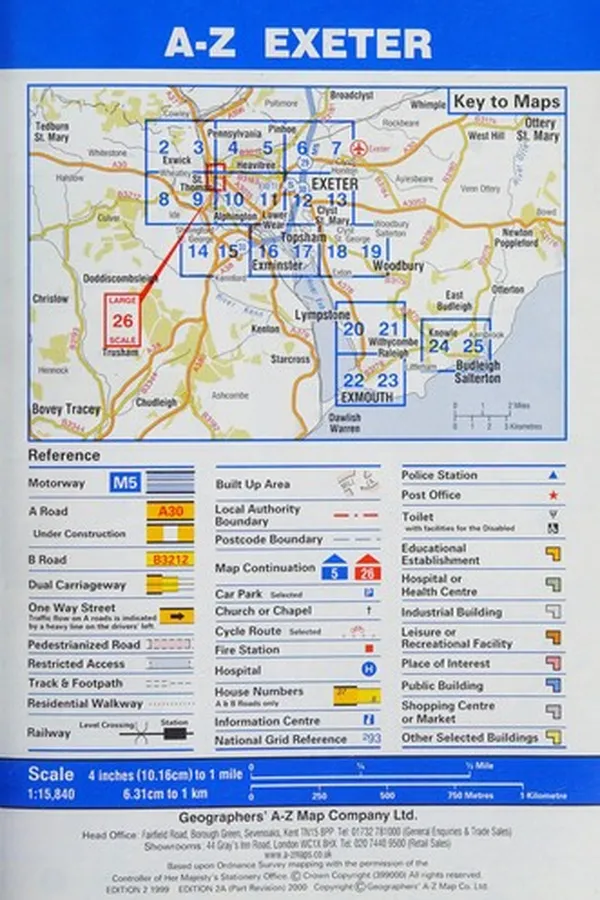 Capa de A-Z Street Atlas of Exeter
