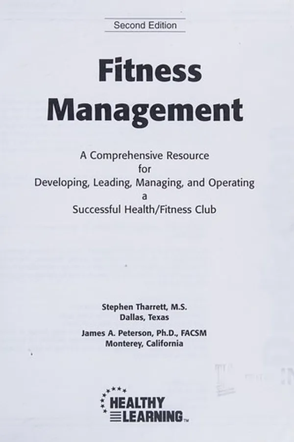 Capa de Fitness management