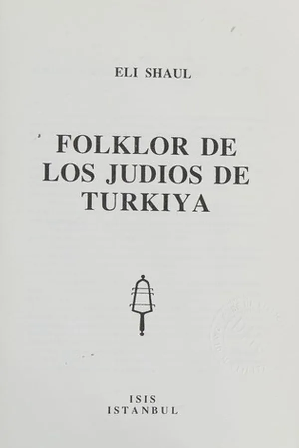 Cover of Folklor de los judios de Turkiya